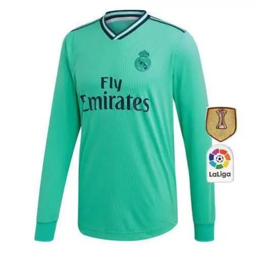 Настоящая сумасшедшая Футбольная Футболка с длинным рукавом Hazard MODRIC ASENSIO VINICIUS JR BALE Sergio Ramos Casemiro с длинным рукавом Navas ISCO - Цвет: shirt