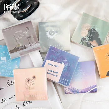 

1 set/lot Memo Pads Sticky Notes Ins scenery series Paper diary Scrapbooking Stickers Office School stationery Notepad
