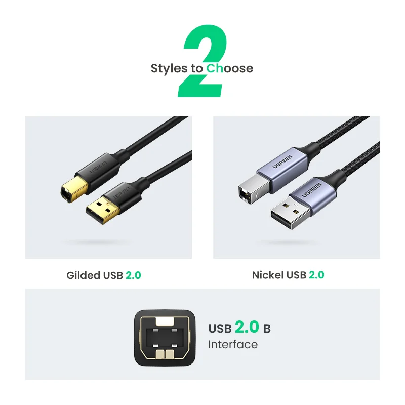 Ugreen USB Printer Cable USB Type B Male to A Male USB 3.0 2.0 Cable for Canon Epson HP ZJiang Label Printer DAC USB Printer images - 6