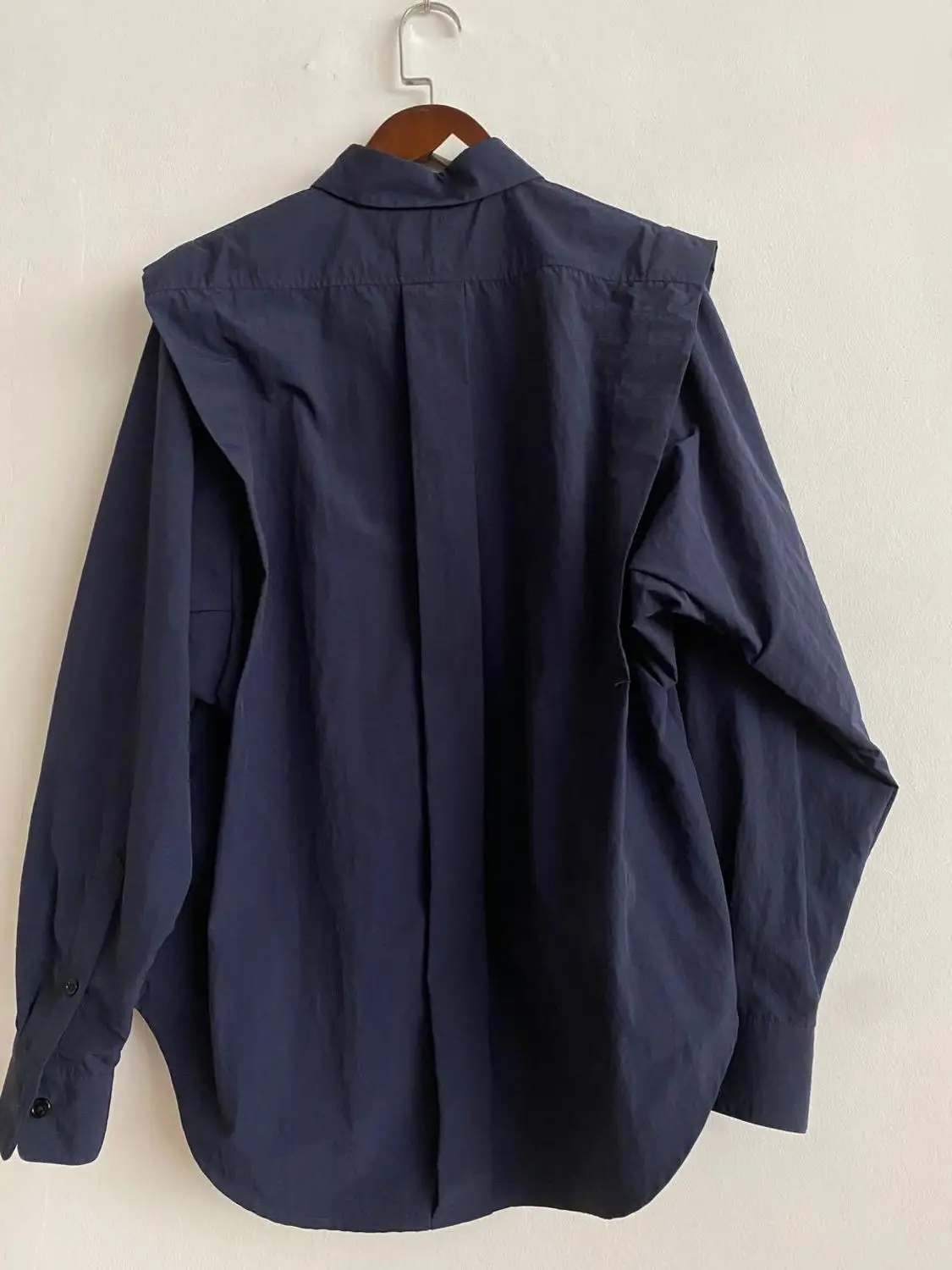 Women Turn-down Collar Shirt Long Sleeve Stitching