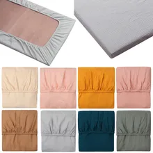 

Cotton Crib Sheet Universal Baby Bed Fitted Sheet Solid Color Crib Fitted Sheet Mattress Cover Bedding Protector For Boys & Girl