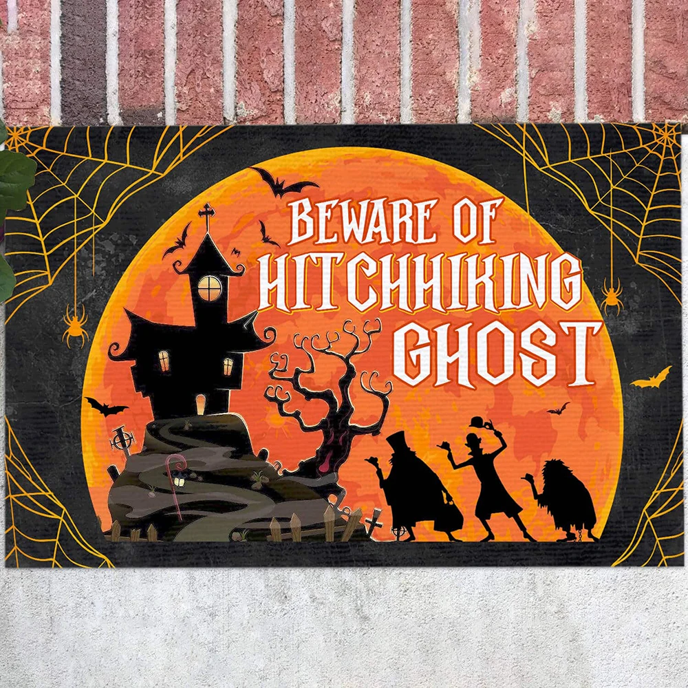 CLOOCL Хэллоуин тема Остерегайтесь привидения Придверный коврик украшение 3D печать