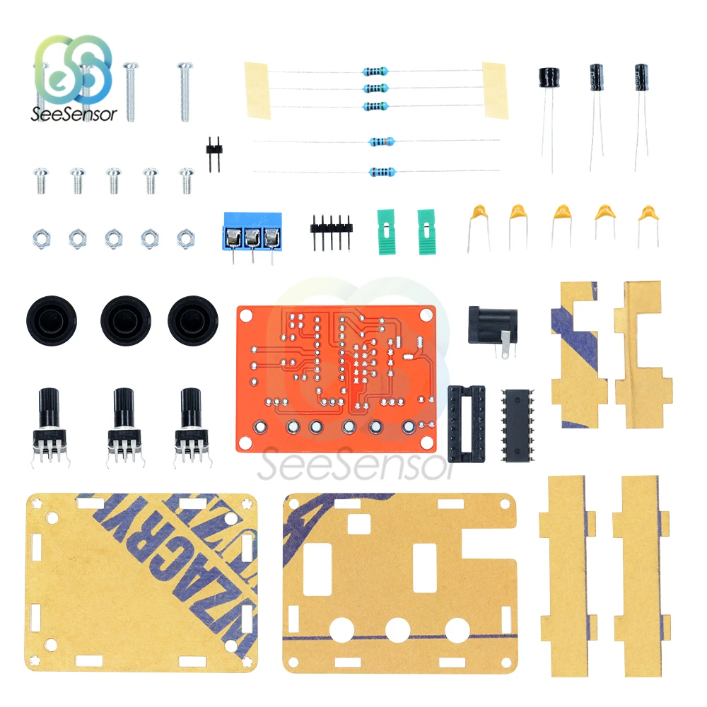XR2206 Функция сигнала Генератор набор для домашнего мастера Синусоидальная/Треугольники/квадратный Выход 1 Гц-1 МГц генератор сигналов Регулируемая частота амплитуда