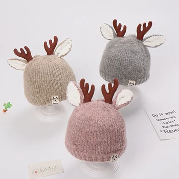 

Creative Children Winter Hat Cute Deer Warm Wool Cap Winter Kids Outdoor Activities Warm Hat Baby Supplies