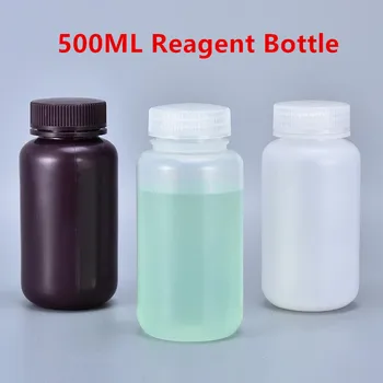 

2PCS of 500ML Empty plastic bottle with lid wide mouth PP container for Lotion Liquid Reagent food grade bottles Leakproof