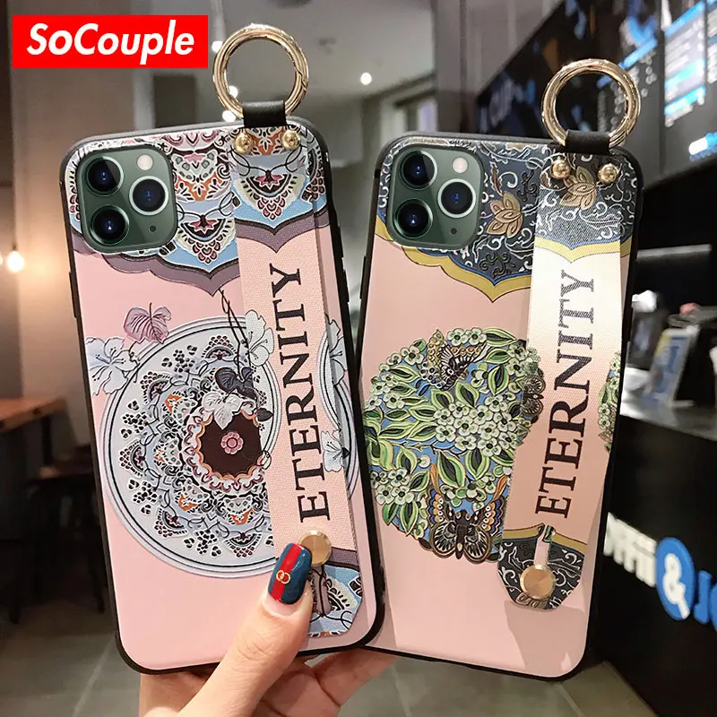 Чехол для телефона SoCouple с цветком iphone XR X Xs max 11 Pro Max 12 mini чехол 7 8 6s plus SE TPU на