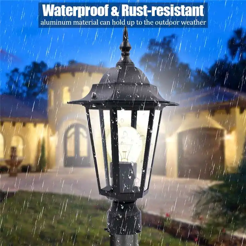 

Black E27 Outdoor Garden Decoration Street Light Lantern Lamp Head for Plaza Garden Yard AC110-220V