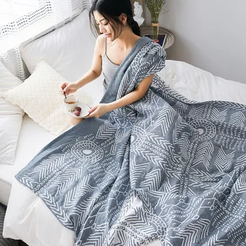 

Gauze Towel Blanket Pure Cotton Single Person Double Summer Air Conditioner Cool Blanket Thin That Slept in the Afternoon Improv