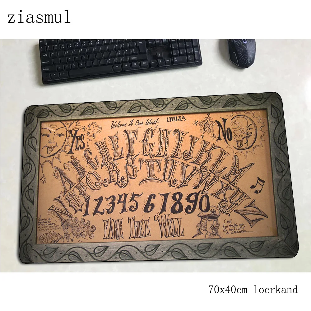Ouija доска превосходный коврик для мыши компьютерный коврик 70x40 см Игровой Коврик Большой HD шаблон клавиатура со встроенной мышью игры pc геймер стол