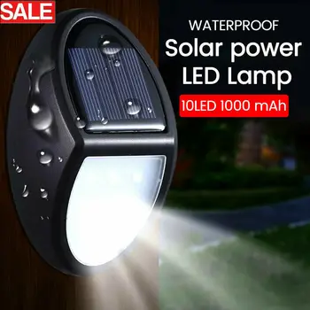 

10 LED Solar Light Outdoor Solar Lamp Smart Sensor Wall Light Waterproof Solar Powered Sunlight for Pool Garden Decoration