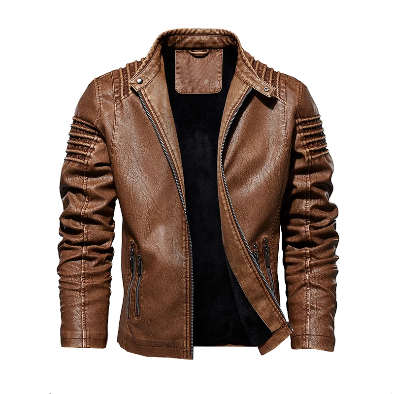 

Men's Leather Jackets Overcoat Autumn Winter Male Jacket Coat Men Casual High Quality Jacket europe size Dropshipping