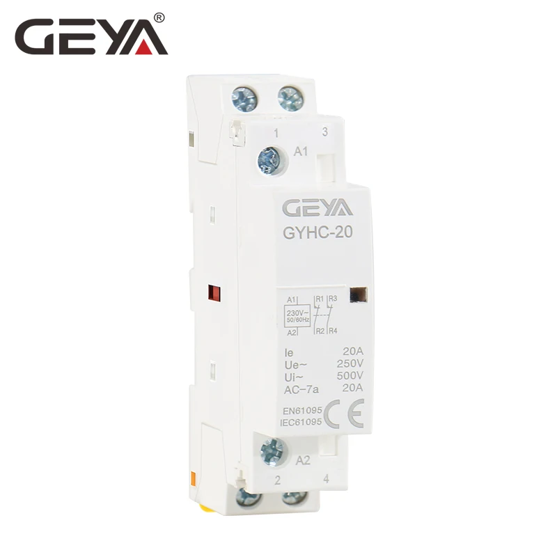 GEYA GYHC 2P 20A 2NO 2NC 1NO1NC бытовой контактор 220 В 50/60 гц автоматический на din рейке