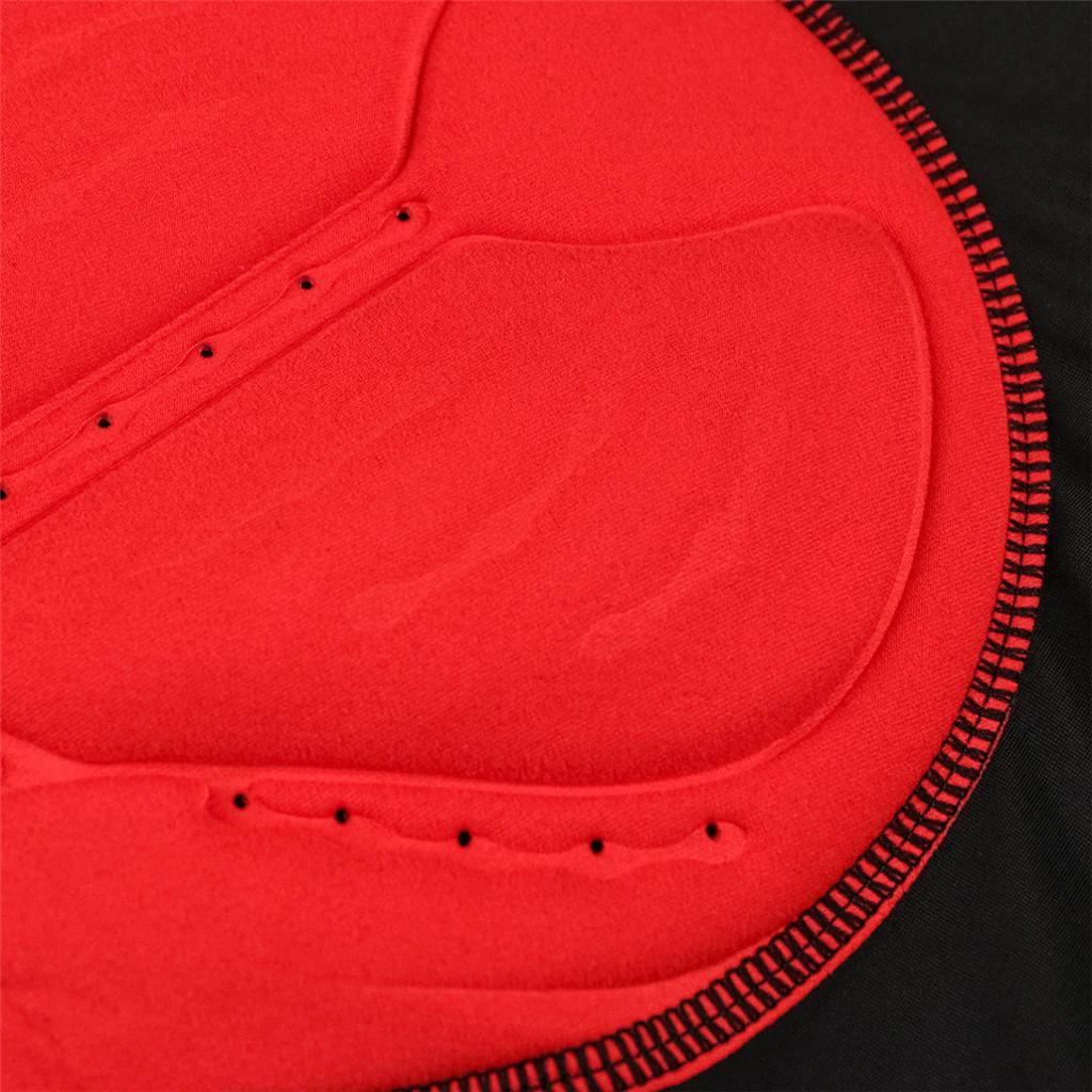 Comfortable 80% Polyester + 20% Spandex Black and Red Grid Summer Cycling Shorts for Outdoor Sports