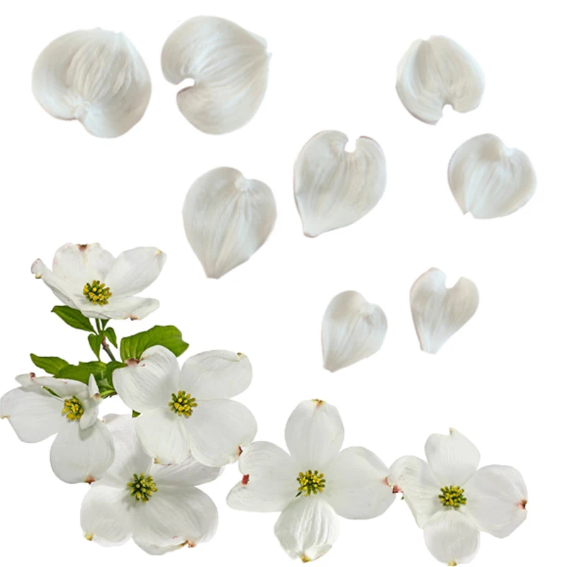 

Dogwood Flower Petals Molds Fondant Cakes Decorating Tools Silicone Molds Sugarcraft Chocolate Baking Tools Cakes Gumpaste Fimo