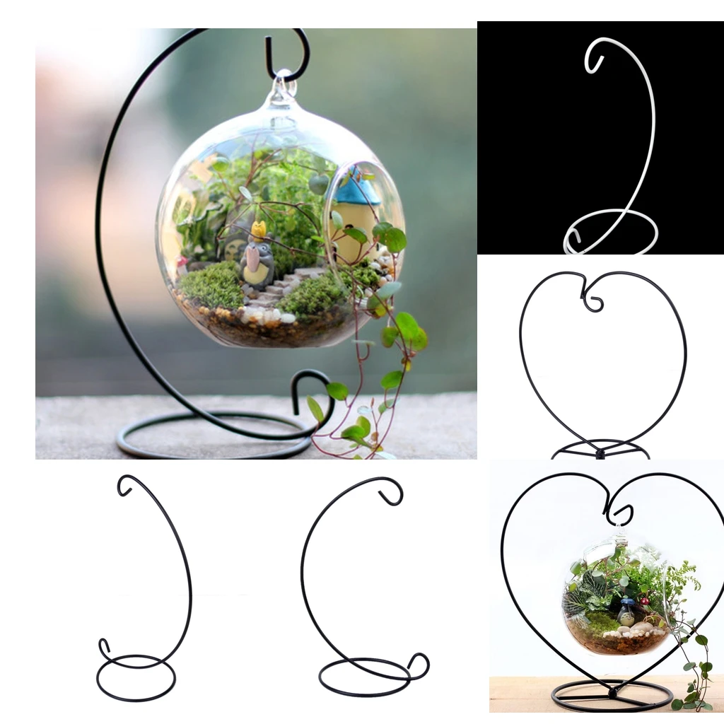 White Lantern Hook, Air Plant Stand, Flowers Pot Stand Holder, Hanging Stand Planters, Ornament Display Stand - Home Decorations
