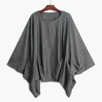 

[EWQ] 2020 Spring Summer New Pattern Round Collar Long Sleeve Solid Colors Patchwork Pullovers Casual T-shirt Women 3AJ10402