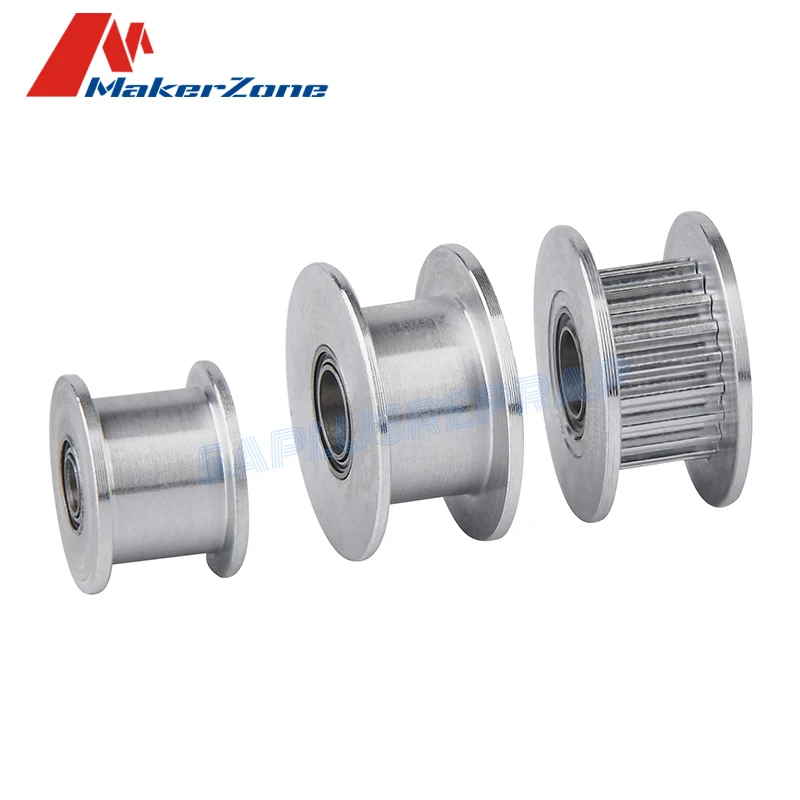 10PCS-GT2-Idler-Timing-Pulley-16-tooth-20-Teeth-with-3mm-or-5mm-Bore-with-Bearings (3)