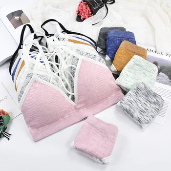 

Lingerie Push Up Bralette With Pads Free Siz Sports Underwear Set Seamless Active Bra Set Fashion Bra Briefs Set For Women