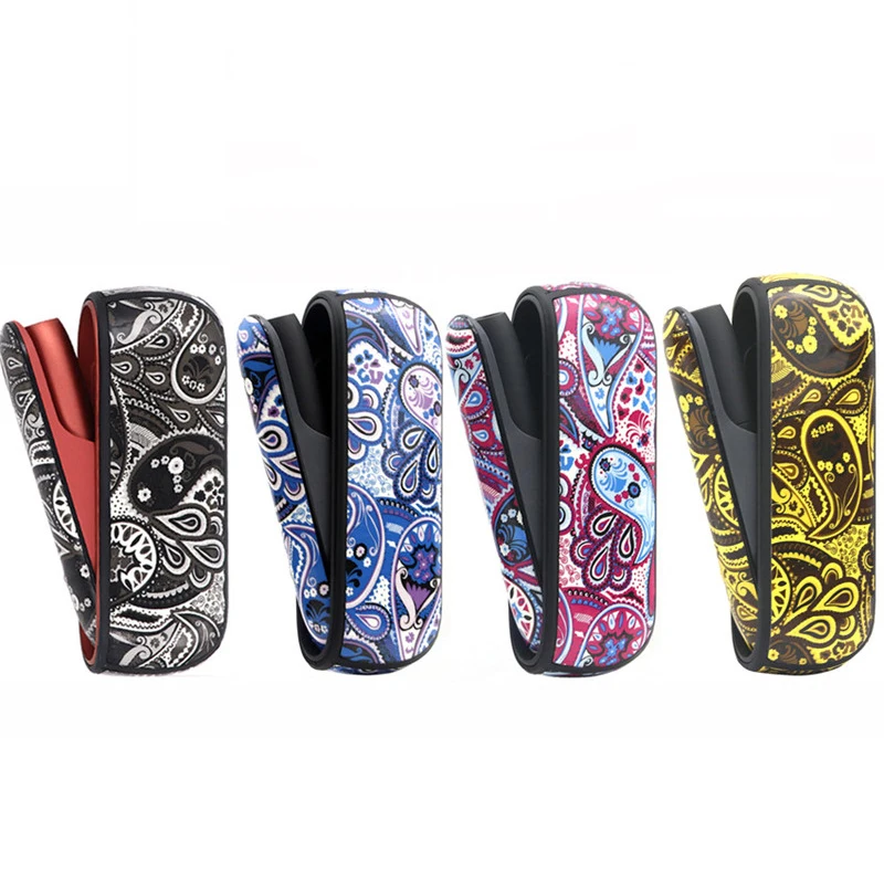 4 цвета защитный чехол с цветочным узором и дверным чехлом для IQOS 3 Duo мягкий