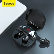 Baseus TWS słuchawki Bluetooth WM01 Plus bezprzewodowe słuchawki Bluetooth 5.0 sportowe wodoodporne słuchawki z wyświetlaczem LED baterii
