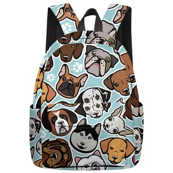

Cartoon Dog Head Backpack College Students Laptop Backpack Book Bag Casual School Bag