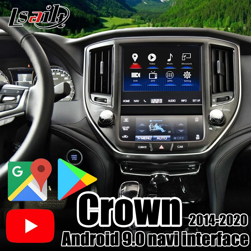 4 ГБ Android 9 0 мультимедийный видеоинтерфейс GPS навигатор для 2014 2019 Toyota Crown Поддержка