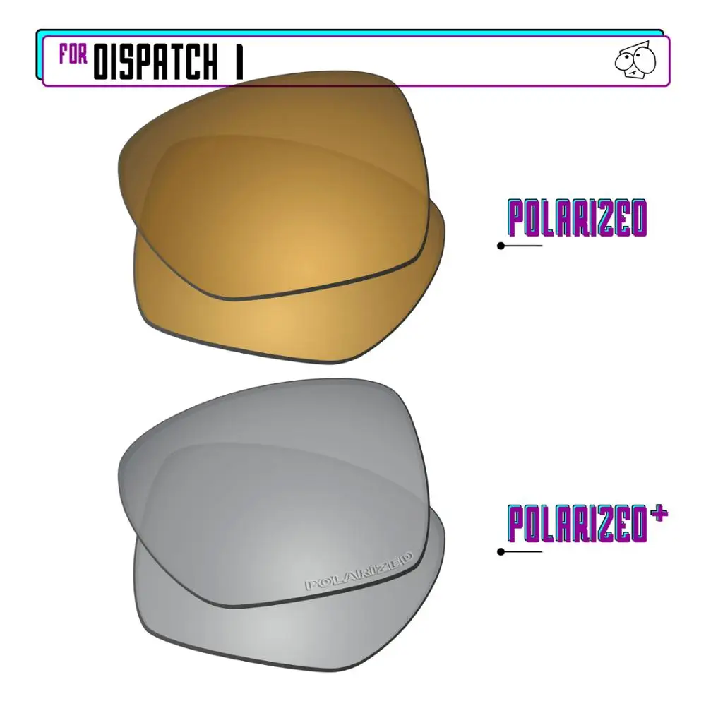 

EZReplace Polarized Replacement Lenses for - Oakley Dispatch 1 Sunglasses - Sir P Plus-GunmetalP