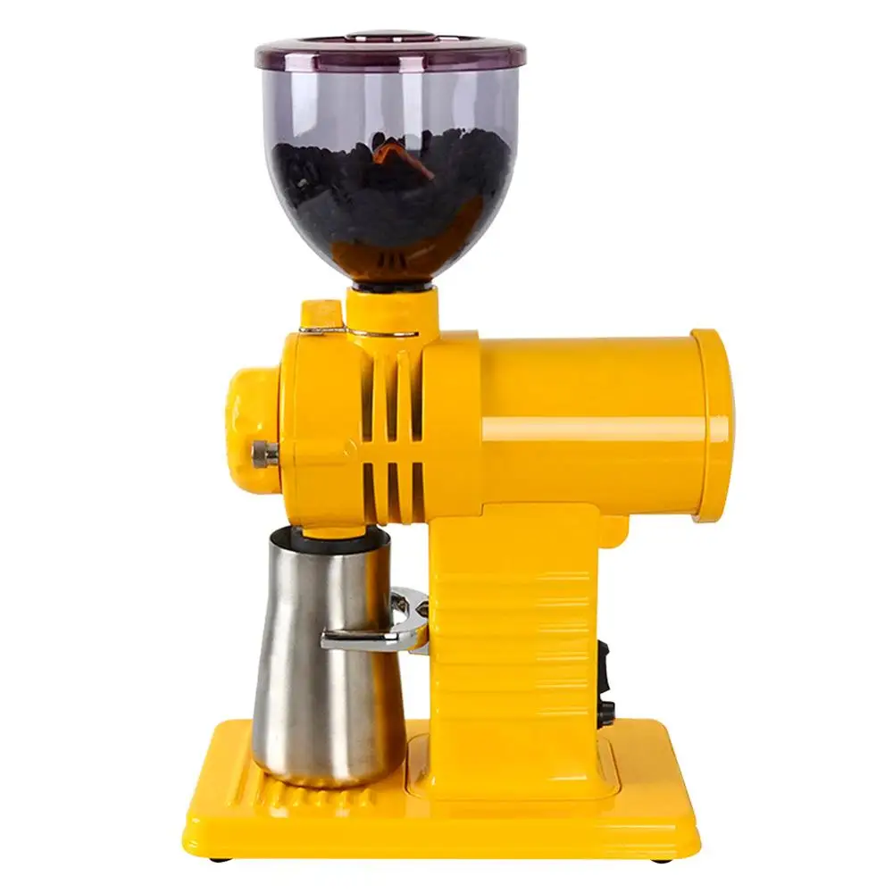 yellow Coffee Grinder Ghost Teeth Electric Coffee Bean Grinding Machine Household Coffee Bean Grinder Miller Milling Machine - Цвет: yellow