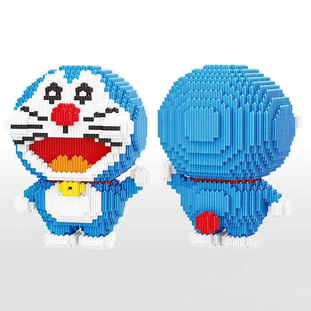 hot LegoINGlys creators classic japan Anime Robot blue cat Doraemon model mini micro diamond blocks nano 2