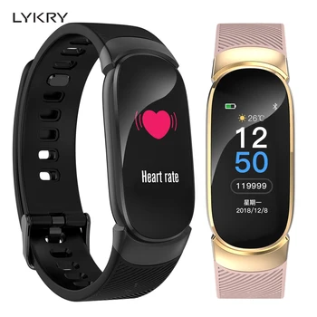 

LYKRY Smart Bracelet Blood Pressure Heart Rate Monitoring Smart Watch Band Sleep Fitness Tracker Running For Women Android IOS
