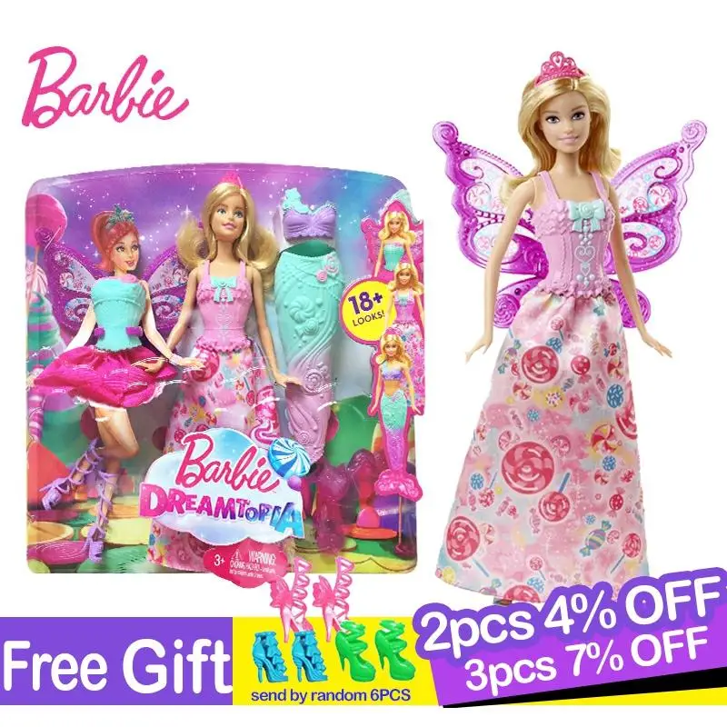 Оригинальная кукла Барби сказочная русалка наряд девочка игрушки подарочный