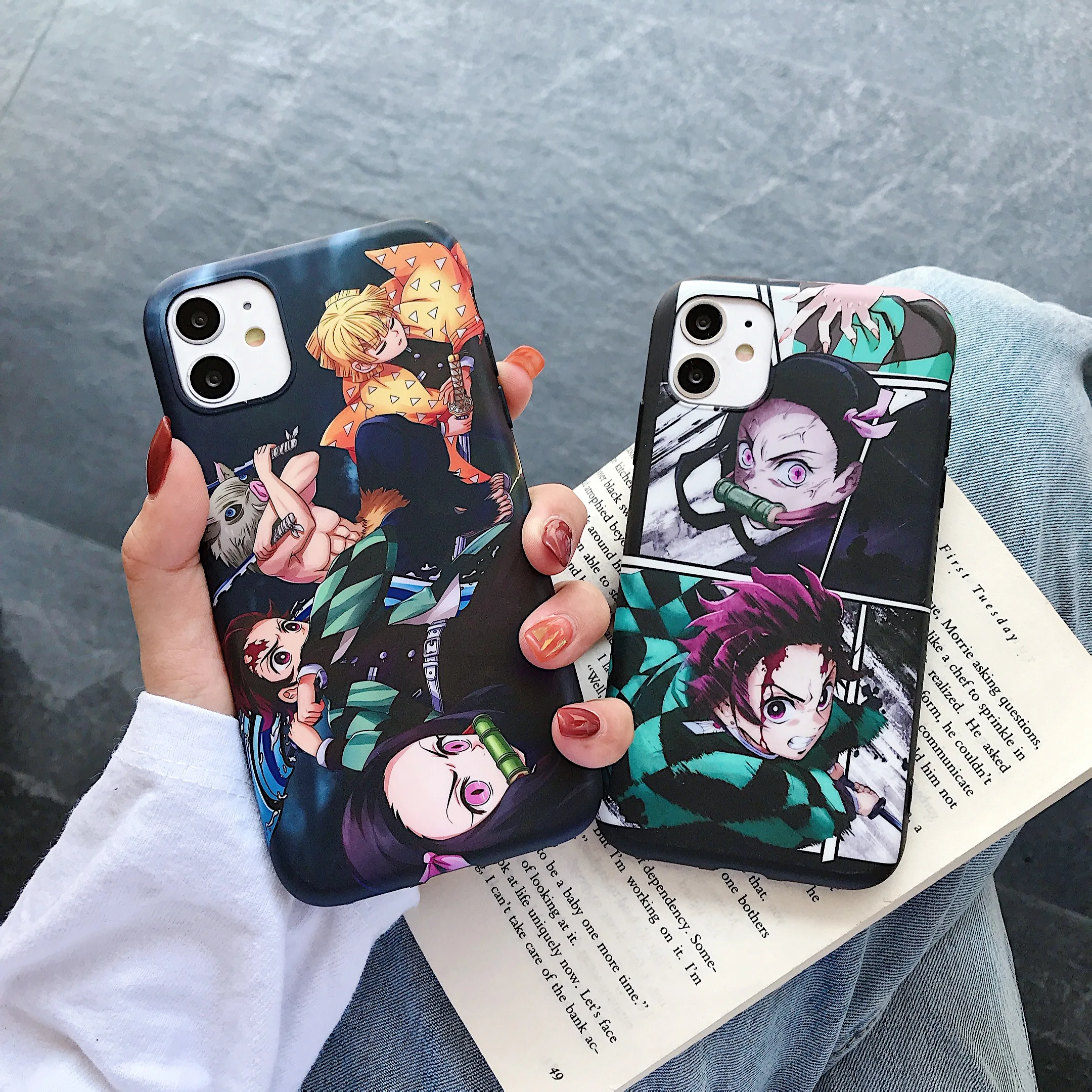 Cute Japan Demon Slayer Case For Iphone 11 12 13 Pro 7 8Plus X XR XS Max Phone Cases Anime Kimetsu No Yaiba Soft TPU Cover Coque iphone 13 pro max case clear