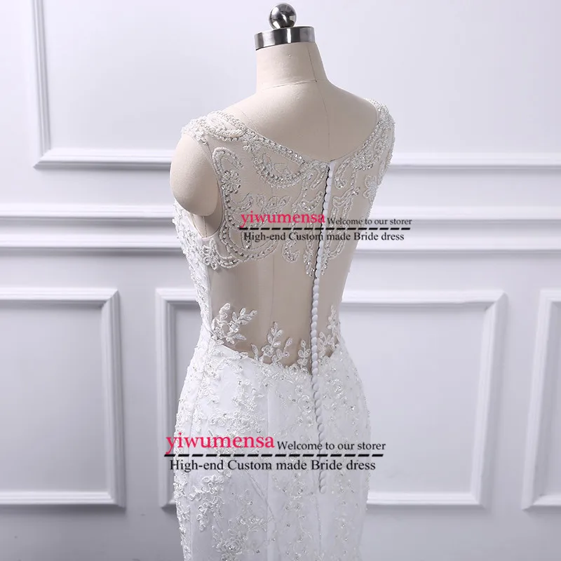 50 см русалка Loing свадебные платья плюс размер кружева Кристаллы бисером роскошное платье невесты халат в стиле бохо De Mariee Trouwjurk