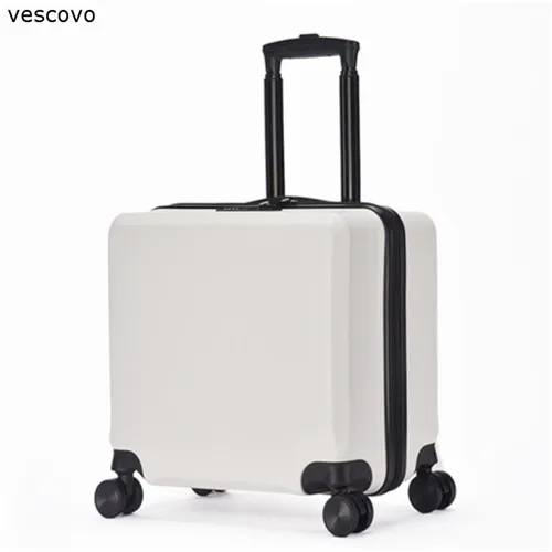 Vescovo 19 дюймов для переноски багажа на колёсиках, Спиннер для мужчин, Дорожный чемодан на колесиках, 19 дюймов для женщин, сумка на колесиках - Цвет: whit