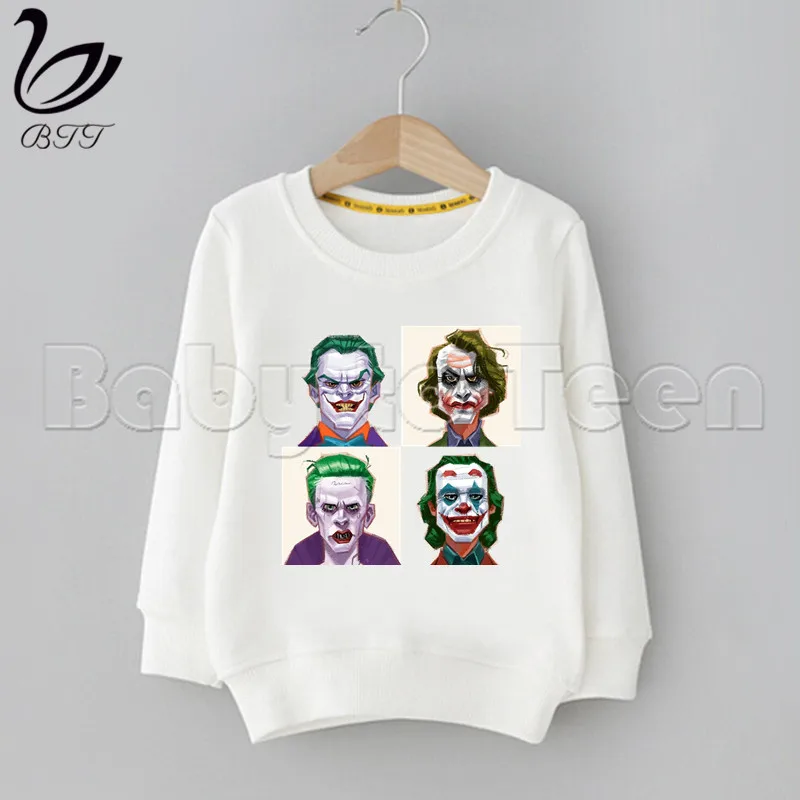 Детские толстовки с капюшоном с забавным принтом «Joker Joaquin Phoenix»; толстовки с капюшоном для мальчиков; повседневные толстовки; осенне-зимняя толстовка с капюшоном - Цвет: A