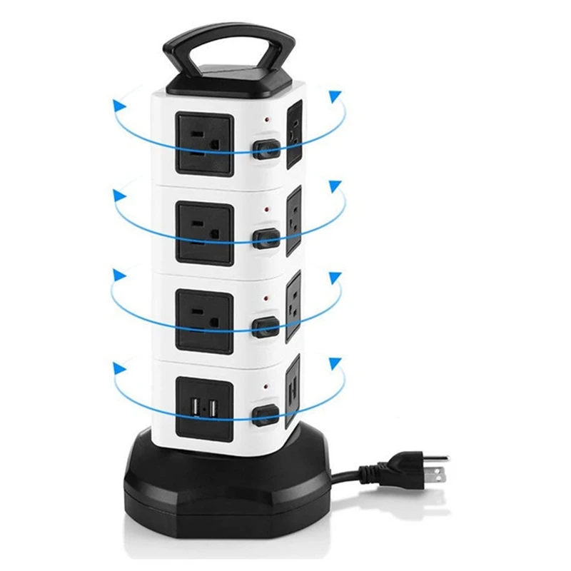 Розетка плата питания многоразъемная Usb Розетка с вилкой и 2 м шнур питания полоса питания башня-США вилка