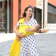 Боковой/носить спереди сетчатый Рюкзак-кенгуру с кольцом для новорожденных детей и малышей Мягкий Слинг для лета