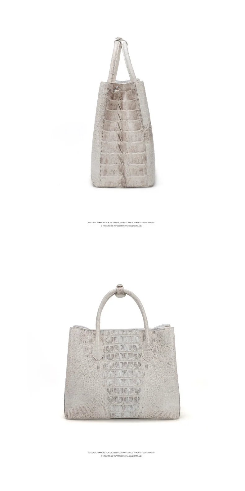 McParko роскошные белые сумочки женские сумки-шоперы из натуральной крокодиловой кожи сумка на плечо для женщин элегантная женская сумка Белая