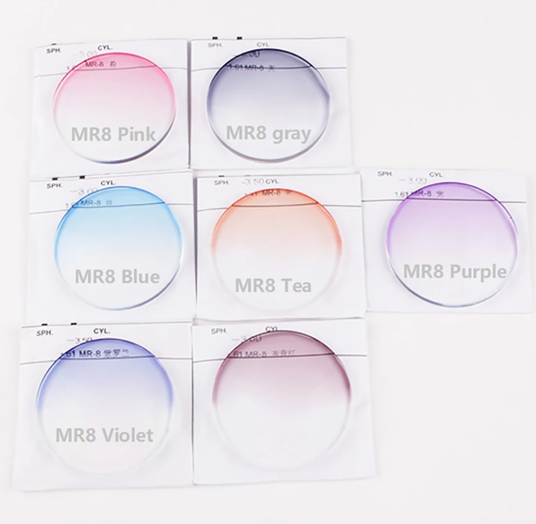 UN Paio Di Ottico Tinted Lens Tinti di Miopia Presbiopia Lenti Asferiche  Prescrizione Scratch-resistente 1.56 1.61 1.67 Indice - AliExpress Apparel  Accessories