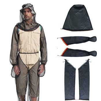 

New Bee Mosquito Repellent Clothing Adjustable Buckle Multiple Protection Perspective Mesh Anti-insect Suit For Outdoor Camping