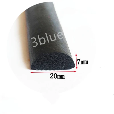 Rodada D Isolamento Bar Strip 3mm - 38mm Grosso Preto