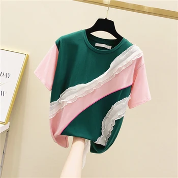 

Lotus Leaf Color Short Sleeve Cotton T Shirt Women Summer Shirt Girls Students Tops Blusas Mujer De Moda 2020 Nancylim