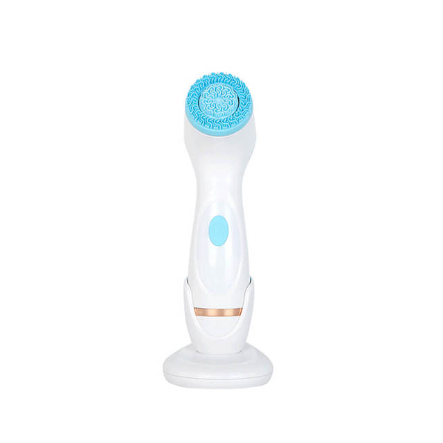 Facial Cleansing Brush Spa Sonic Portable Blackhead Remove Deep Cleaning Bidirectional Rotation With Replacement Heads