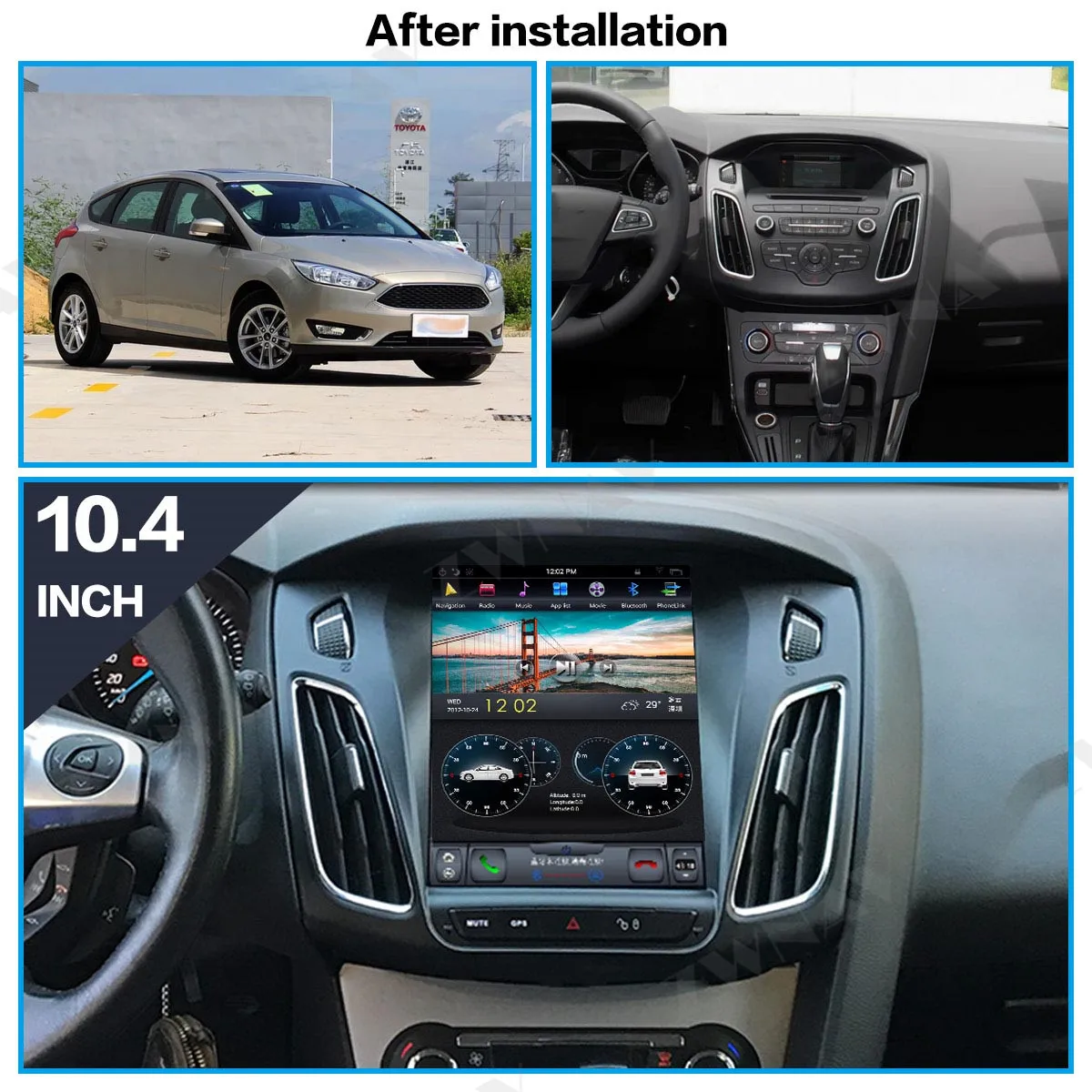 Clearance Android 9 64+4G Tesla With DSP Carplay Car Multimedia Player Stereo For Ford Focus 2012-2018 Auto Radio GPS Navigation 1