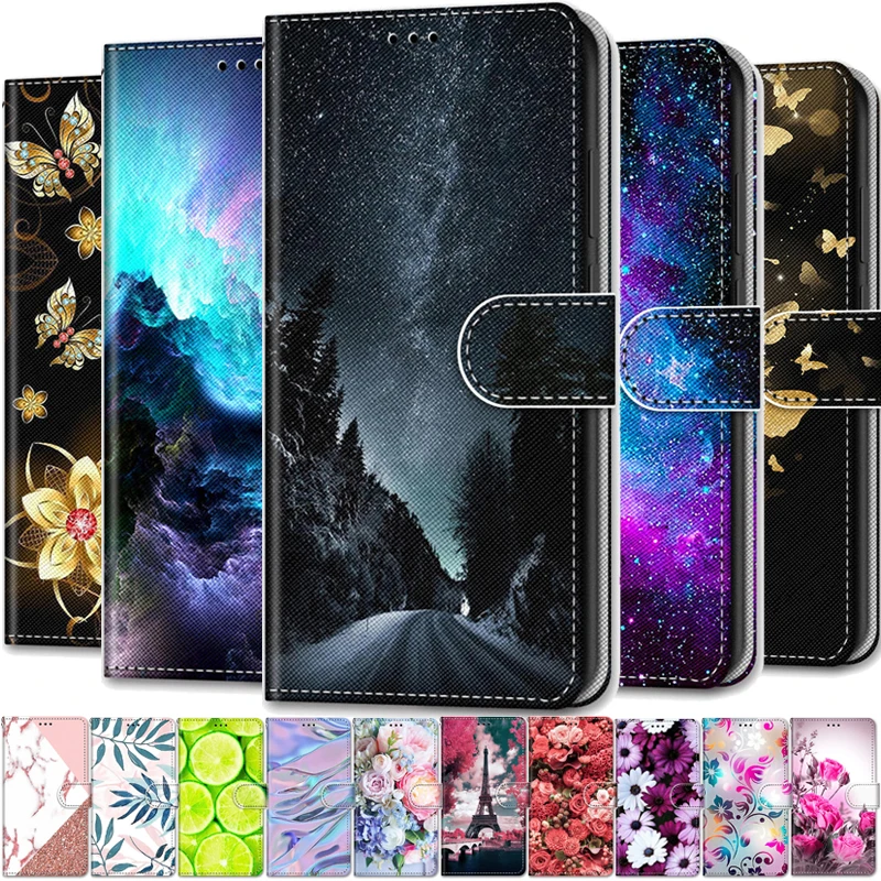 Leather Magnetic Case For Huawei Honor 8A 8S Prime 2020 8X 8 Lite Honor8 A S X Coque Phone Cover Flip Wallet Painted Funda Etui | Мобильные