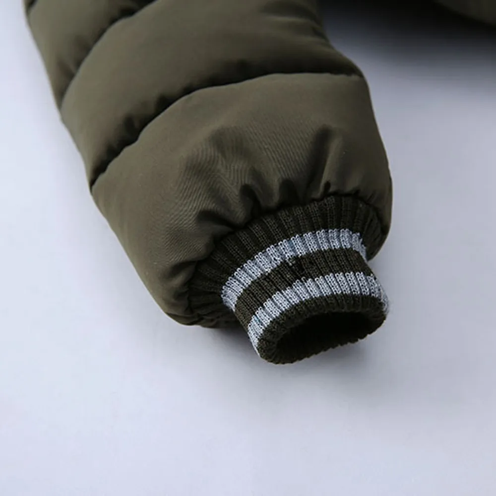 Coat Children Winter Jacket Coat Boy Jacket Warm Hooded Kids Clothes Zipper Pocket Coat Casual Outerwear Autumn Winter Overcoat