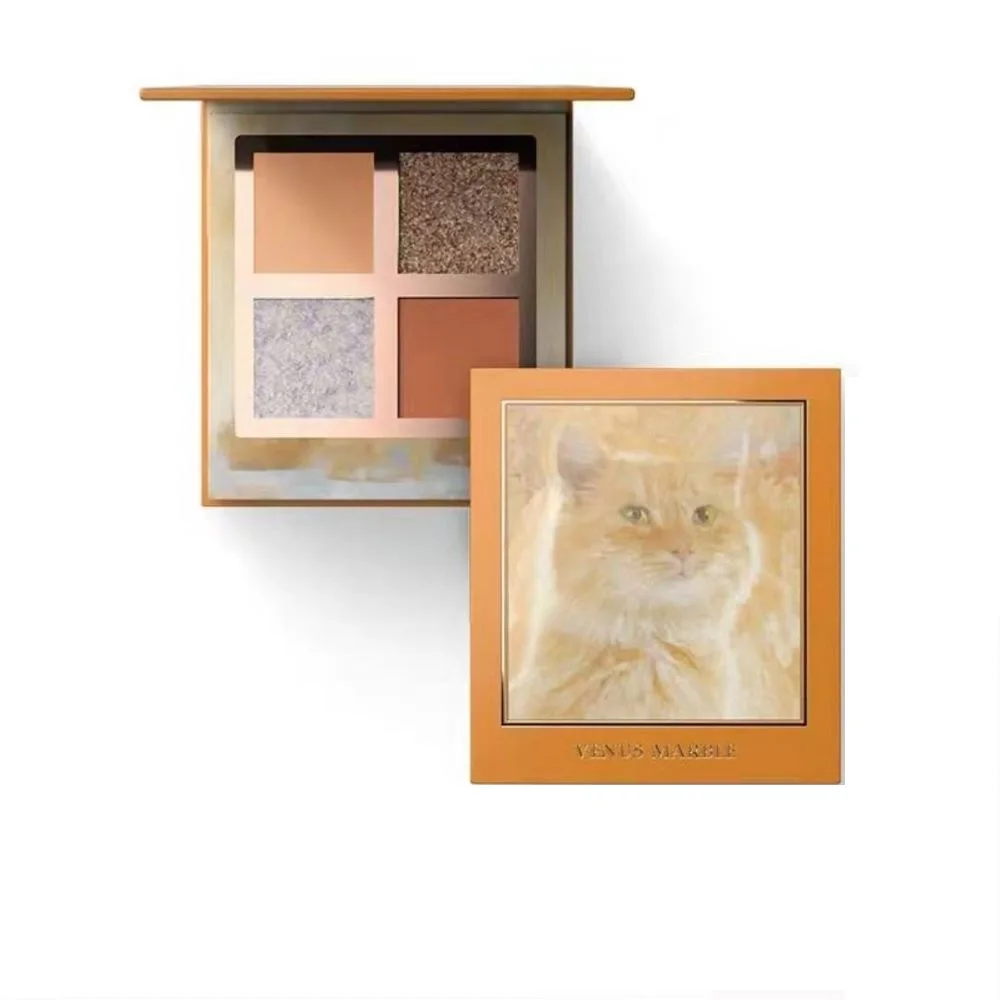 Animal Cat Eyeshadow Pallete 4 Color Matte Shimmer Nude Make Up Pigmented Eye Shadow Palette Beauty Glazed Makeup Cosmetics Animal Cat Eyeshadow Pallete 4 Color Matte Shimmer Nude Make Up Pigmented Eye Shadow Palette Beauty Glazed Makeup Cosmetics