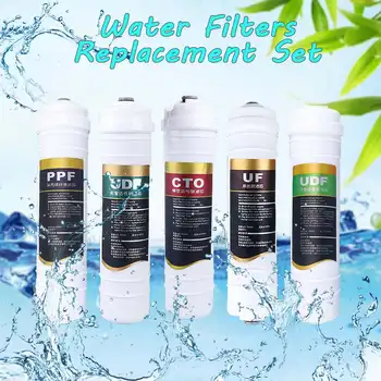 

5pcs/set Home Kitchen Reverse Osmosis Water Filter 5 s Membrane Replacement Water System Water Purifier Drinking Treatment