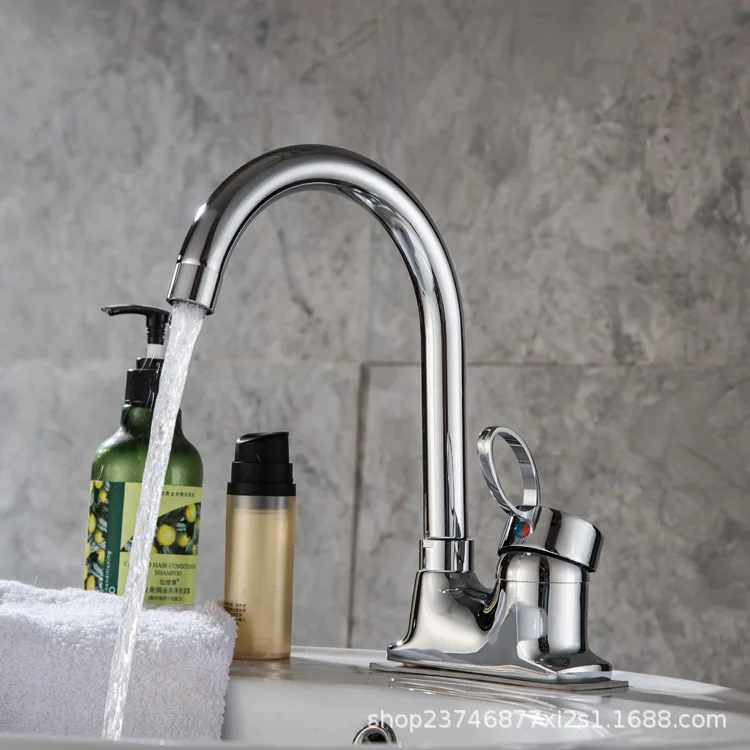 

Manufacturers Direct Selling Copper Basin Faucet Double Handles And Dual Control Biswitch Hot And Cold Water Wash Basin Faucet D