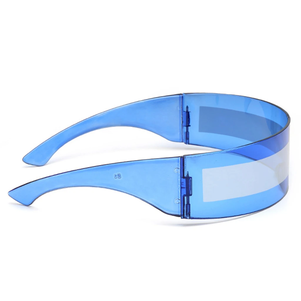 3x Novelty Robot Alien Narrow Sunglasses Futuristic Party Anime Mirrored Glasses